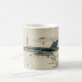 F-18スズメバチ コーヒーマグカップ (中央)