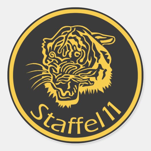 F-18ホーネットスタフェル11タイガー ラウンドシール (正面)