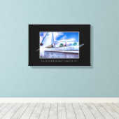 F-18ホーネット戦闘機ジェット機搭載 キャンバスプリント (インサイチュ (ウッドフロア))