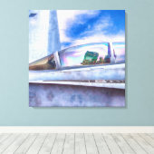 F-18ホーネット戦闘機ジェット機搭載 キャンバスプリント (インサイチュ (ウッドフロア))