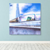 F-18ホーネット戦闘機ジェット機搭載 キャンバスプリント (インサイチュ (ウッドフロア))