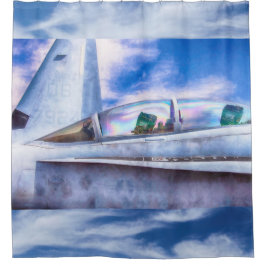 F-18ホーネット戦闘機ジェット機搭載 シャワーカーテン