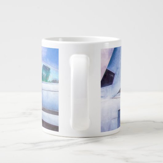 F-18ホーネット戦闘機ジェット機搭載 ジャンボコーヒーマグカップ (裏面)