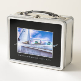 F-18ホーネット戦闘機ジェット機搭載 メタルランチボックス