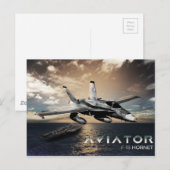 F-18ホーネット戦闘機ジェット ポストカード (正面/裏面)