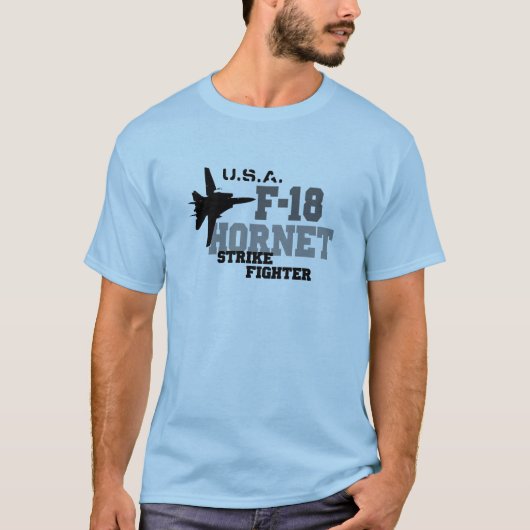 F-18ホーネット – ストライクファイター Tシャツ (正面)