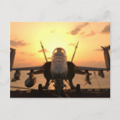 F-18米国空母に乗り組んだ船上のホーネット ポストカード (正面)