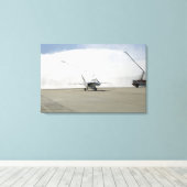 F-18航空機 キャンバスプリント (インサイチュ (ウッドフロア))