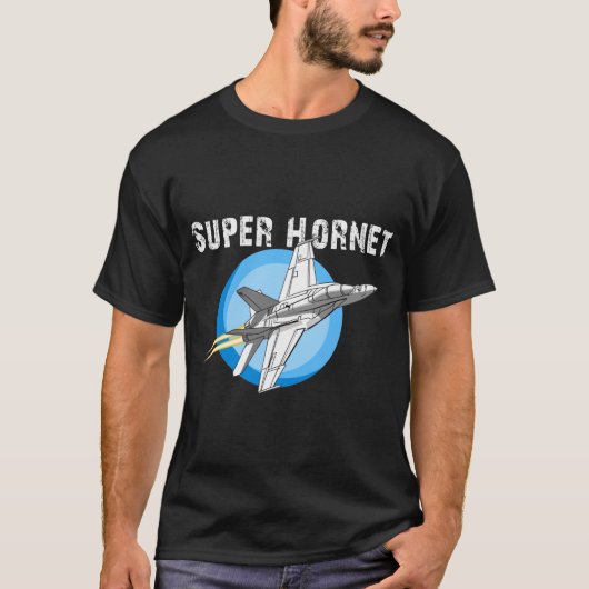 F-18 F/A Super Hornet Airplane T-shirt design Tシャツ (正面)