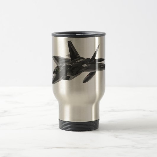 F 22の猛禽の内証の戦闘機 トラベルマグ (中央)