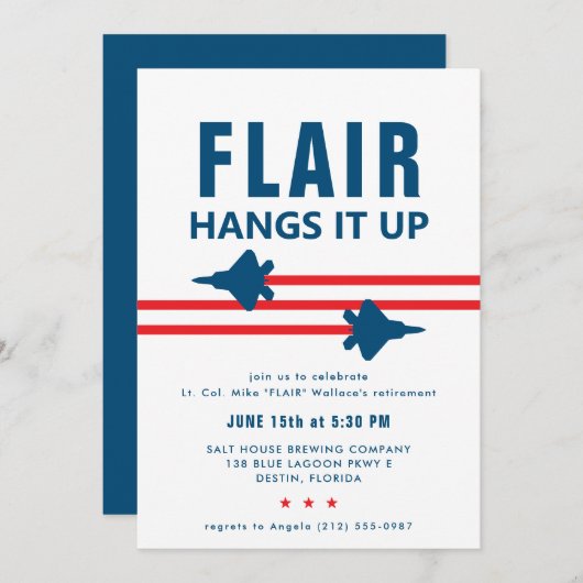 F-22ファイタージェットパーティの招待状 招待状 (正面/裏面)