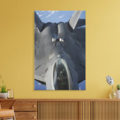 F-22ラプターがfを受け取る位置に移動する キャンバスプリント (インサイチュ (リビング))