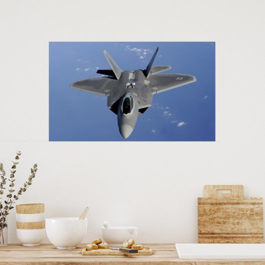 F-22ラプターがfを受け取る位置に移動する ポスター (キッチン)