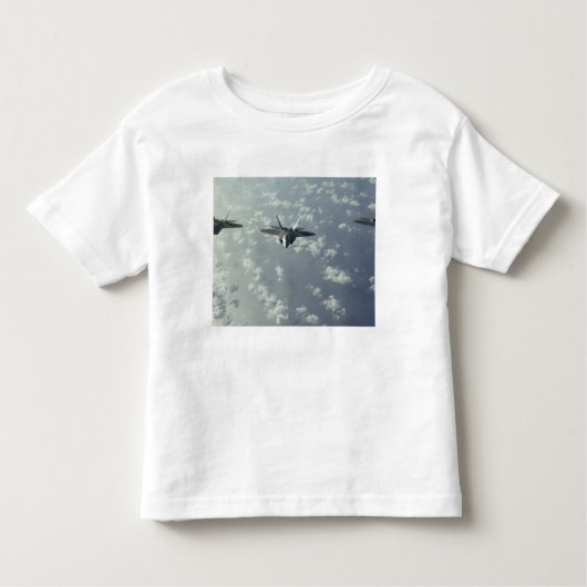 F-22ラプターの3船構成 トドラーTシャツ (正面)