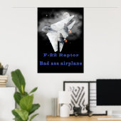 F-22ラプターデザイン ポスター (ホームオフィス)