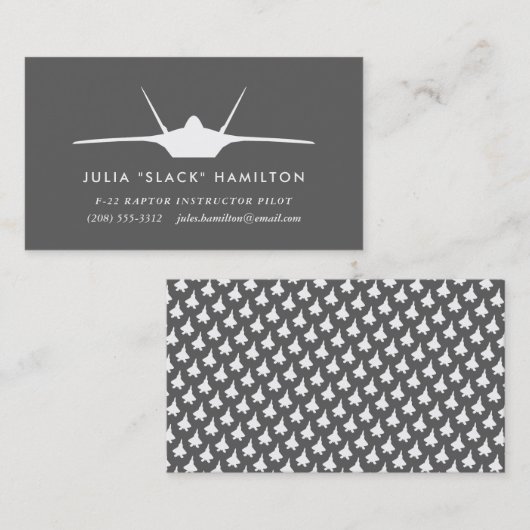 F-22ラプターパイロット 名刺 (正面/裏面)