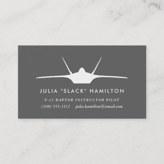 F-22ラプターパイロット 名刺 (正面)
