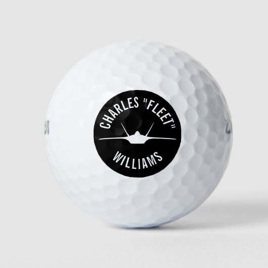 F-22ラプターファイタージェットゴルフボール名前をカスタムする ゴルフボール (正面)