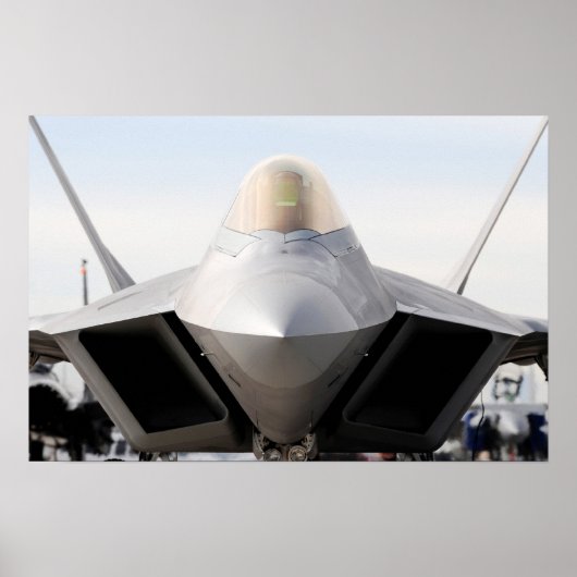F-22ラプター航空機 ポスター (正面)