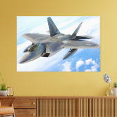 F-22ラプター軍隊ジェット キャンバスプリント (インサイチュ (リビング))