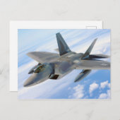 F-22ラプター軍隊ジェット ポストカード (正面/裏面)