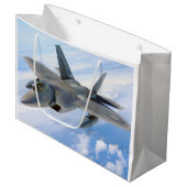 F-22ラプター軍隊ジェット ラージペーパーバッグ (正面アングル)