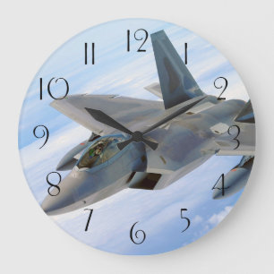 F-22ラプター軍隊ジェット ラージ壁時計