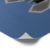 F-22ラプター飛行 ポスター (角)