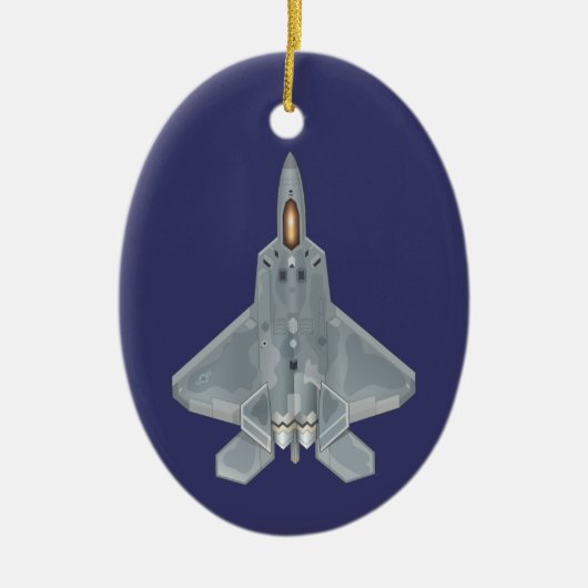 F-22ラプター·オーバー·アンダー セラミックオーナメント (正面)