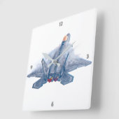 F-22ラプター スクエア壁時計 (傾斜)