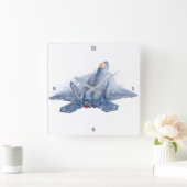 F-22ラプター スクエア壁時計 (ホーム)