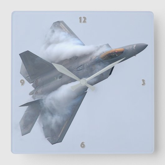 F-22ラプター スクエア壁時計 (正面)