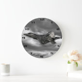 F-22ラプター ラージ壁時計 (ホーム)