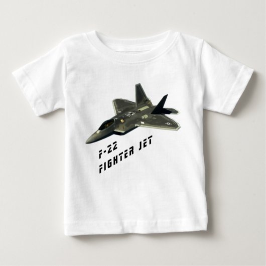 F-22戦闘機、猛禽 ベビーTシャツ (正面)