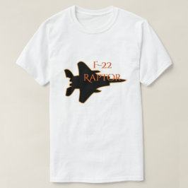 F-22猛禽のシルエットの軍のジェット戦闘機 Tシャツ
