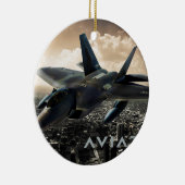 F-22猛禽のジェット戦闘機 セラミックオーナメント (右)
