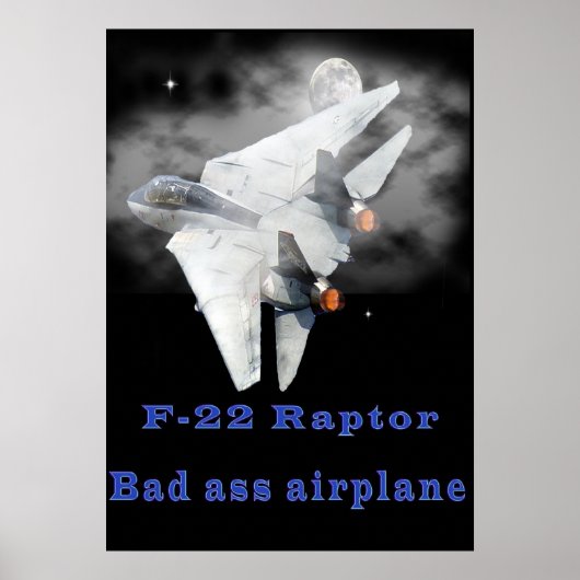 F-22猛禽のデザイン ポスター (正面)