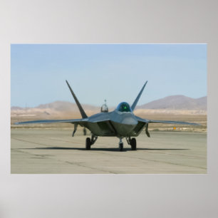 F-22猛禽の滑走 ポスター