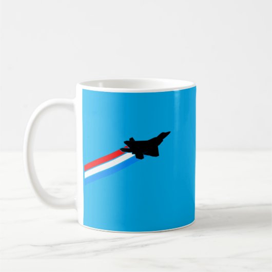 F-22 ラプター戦闘機の性能 コーヒーマグカップ (左)