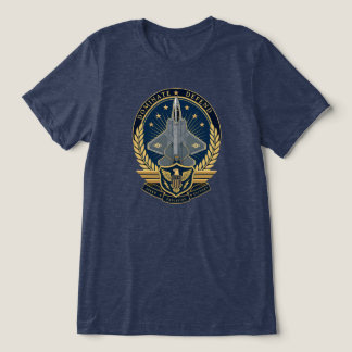 F-22 ラプター戦闘機クレスト トライブレンドＴシャツ