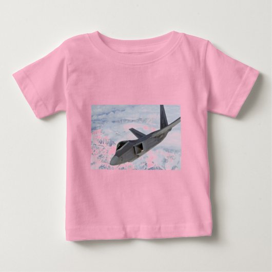 F-22 ラプター エルメンドルフ空軍基地 ベビーTシャツ (正面)