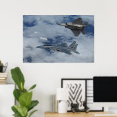 F-22 RaptorとF-15 strike eagle ポスター (ホームオフィス)