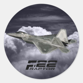 F-22 RAPTORクラシックラウンドステッカー ラウンドシール