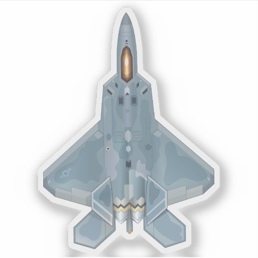 F-22 Raptorステッカー シール (正面)