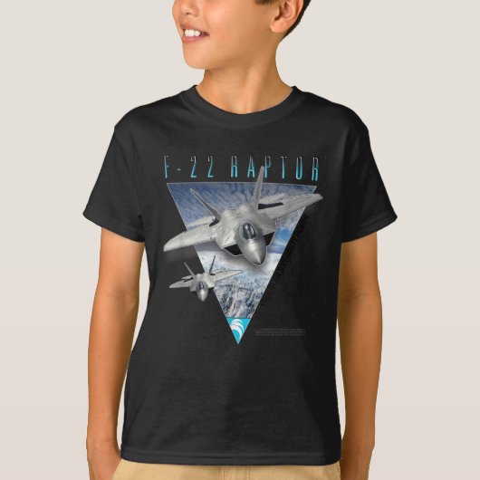 F-22 Raptorステルス航空優越戦闘機 Tシャツ (正面)