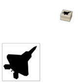 F-22 Raptorファイタージェットトップビューウッドスタンプ ラバースタンプ (押印)