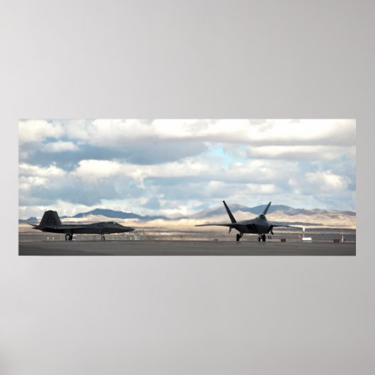 F-22 Raptor航空機ペア ポスター (正面)