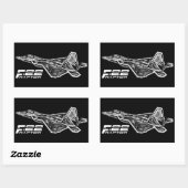 F-22 RAPTOR長方形ステッカー 長方形シール (シート)