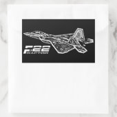 F-22 RAPTOR長方形ステッカー 長方形シール (バッグ)