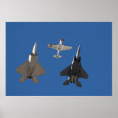 F-22 Raptor、P-51 Mustang、F-15 Eagle ポスター (正面)